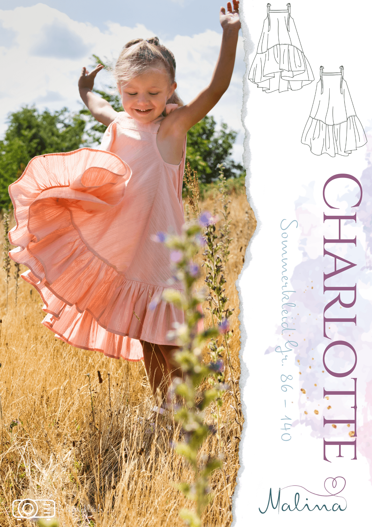 Schnittmuster Sommerkleid Charlotte Gr. 86-140 - Sewando