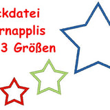 Stickdatei Stern Applikation