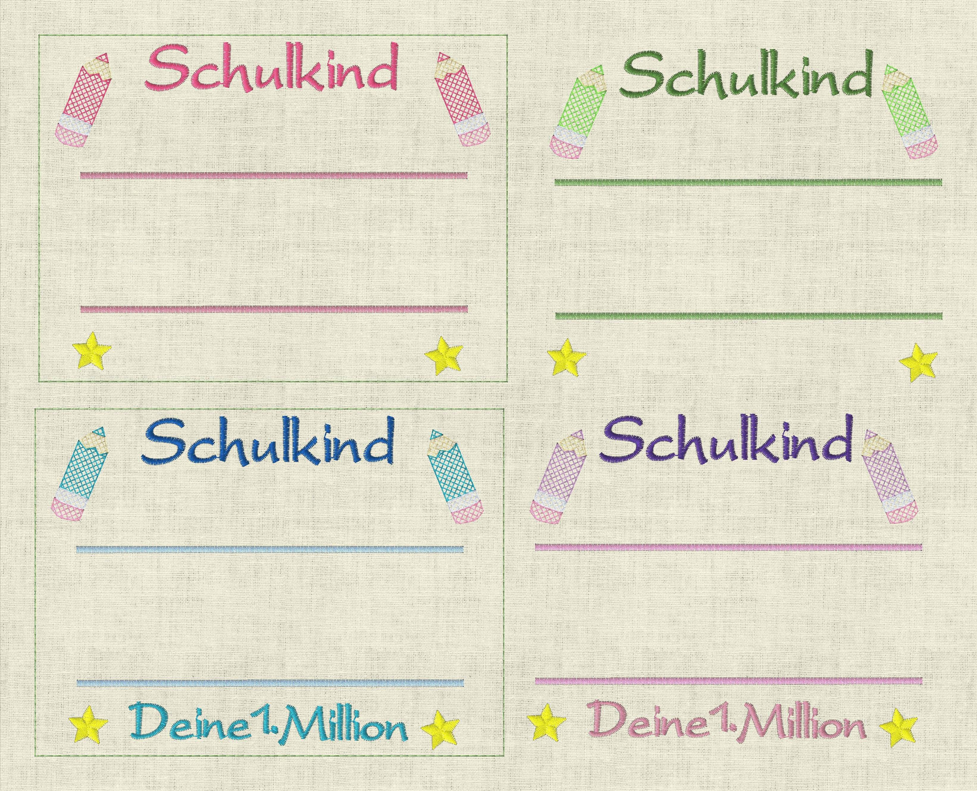 Stickdatei Deine 1. Million zur Einschulung Set 956 - Sewando