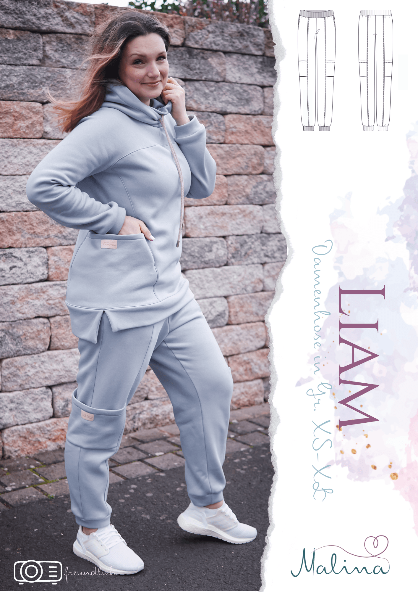 Schnittmuster Damenhose Liam Gr. XS-XL - Sewando