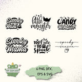 Plotterdatei-Set „Halloween Family Edition“ – 6 süße & gruselige Designs für Eltern & Kinder