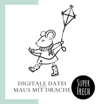 Plotterdatei - Maus mit Drache - Sewando