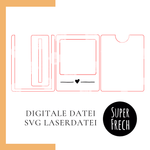 Laserdatei - Bilderrahmen Polaroid Stil mit Herz - Sewando