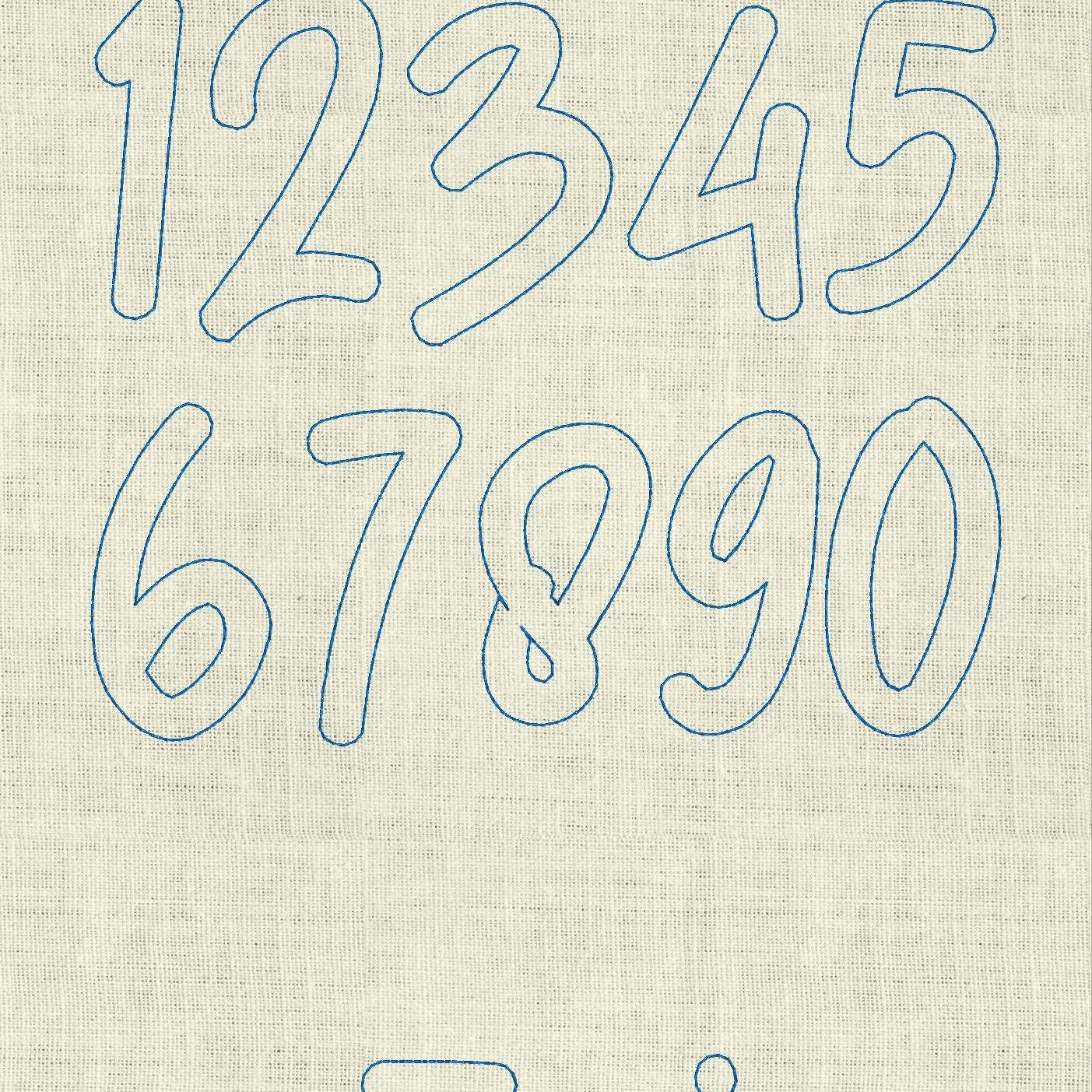 Stickdatei Schrift ca. 65mm Set 955 Doodle, Applikation - Sewando
