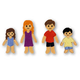 Stickdatei Anziehpuppe Mädchen und Junge auf Filz in zwei Größen mit Kleidung – für 10x10 Rahmen (4x4), Beschäftigung, Geschenkidee, spielen