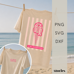 Plotterdatei „Ice Cream“ mit Eisgrafik, Statement-Schriftzug und Front- & Backprint im Retro Stil, SVG DXF PNG