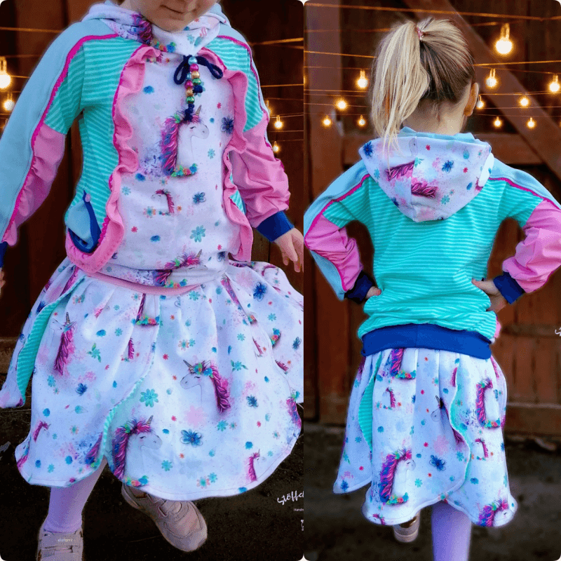 Schnittmuster Hoodie Alexis Gr. 80 bis 152 - Sewando