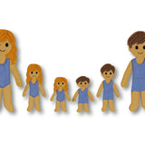 Stickdatei Anziehpuppe Mädchen und Junge auf Filz in drei Größen mit Kleidung – für 10x10 & 13x18 (4x4, 5x7), Beschäftigung, Puppe, spielen