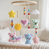 Stickdatei Mobile Baby Teddy Bruno und Bruni Set 26120