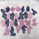 Stickdatei Schlüsselanhänger Buchstaben mit Glitzerfolie Set 2696