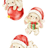 Niedliche Weihnachtshasen als Aquarell-PNGs – handgemalte Illustrationen für kreative Weihnachtsprojekte