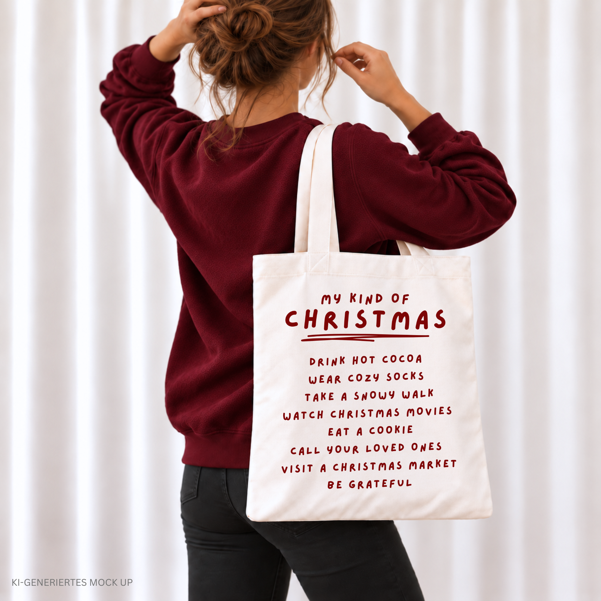 My Kind of Christmas Plotterdatei mit englischen Weihnachtssprüchen als Christmas Bucket List für DIY Weihnachtsdeko, Stoffbeutel und Weihnachtssweater.