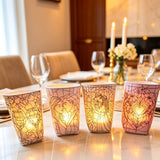 Stickdatei Lichtbeutel Hochzeit mit Mylar Folie Untersetzer  Set 2688