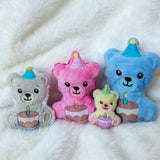 Stickdatei Teddy Bruno mit Kuchen / Geburtstag Set 2697