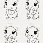 Stickdatei Capybara Schlüsselanhänger Set 2517 - Sewando
