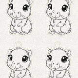 Stickdatei Capybara Schlüsselanhänger Set 2517 - Sewando