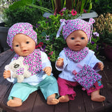 Stickdatei Puppenkleidung für Baby Puppe ca. 43cm Set 2550 - Sewando