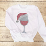 Stickdatei Weinglas mit Mütze, Weihnachten Set 25111