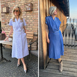 Schnittmuster Wickelkleid IRIS – A-Linie, Schalkragen & Nahttaschen | Gr. 34–48 (PDF)