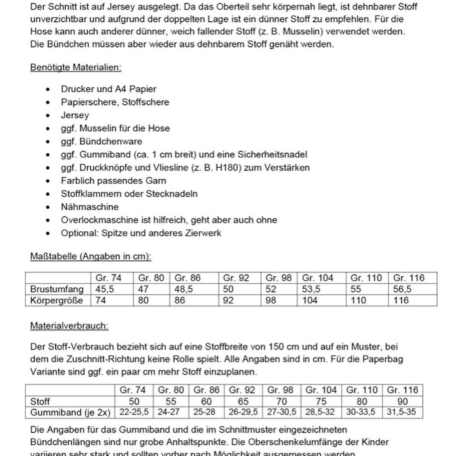 Schnittmuster Jumper Lotta Gr. 74-116 - Sewando