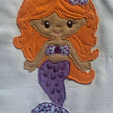 Stickdatei Doodle Meerjungfrau mit Blume, Applikation Set 738 / 4 - Sewando