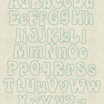 Stickdatei Schrift 3D Trapunto ca. 7cm Set 965 - Sewando