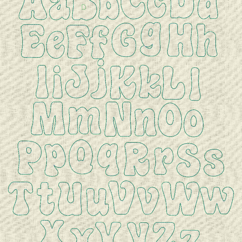 Stickdatei Schrift 3D Trapunto ca. 7cm Set 965 - Sewando