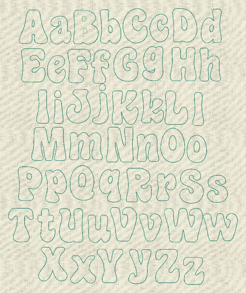 Stickdatei 3D Retro Schrift. 4cm Stickschaum Set 965 - Sewando