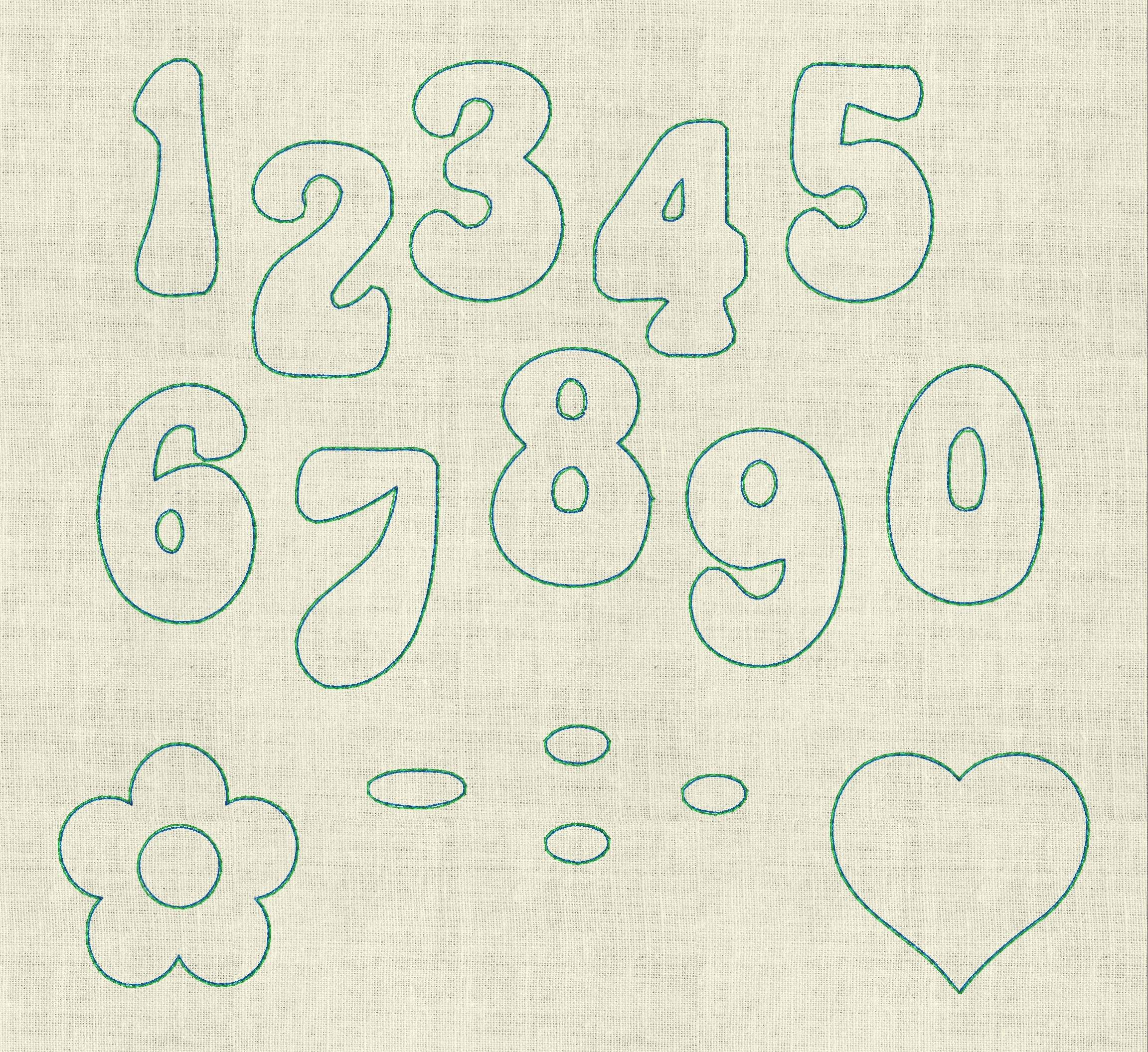 Stickdatei 3D Retro Schrift. 4cm Stickschaum Set 965 - Sewando
