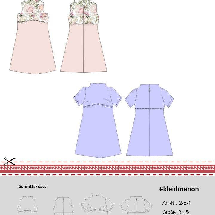 Schnittmuster Damen Kleid Manon Gr. 34-54 - Sewando