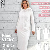 Schnittmuster Damen Kleid Vicky Gr. 34-54 A4 / Großformat - Sewando