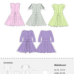 Schnittmuster Kinder Kleid Moni | kurzarm | Flügelärmel | - Sewando
