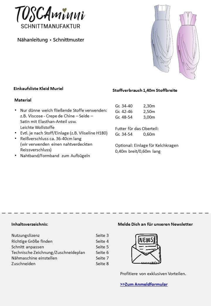 Schnittmuster Damen Kleid Muriel Gr. 34-54 - Sewando