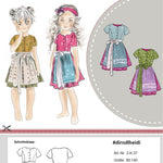 Schnittmuster Kinderdirndl Heidi Gr. 80 -140 Beamerdatei - Sewando