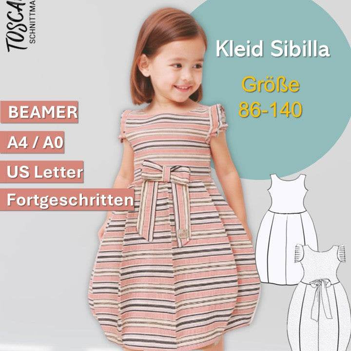 Schnittmuster Kinderkleid Sibilla Gr. 86-140 - Sewando