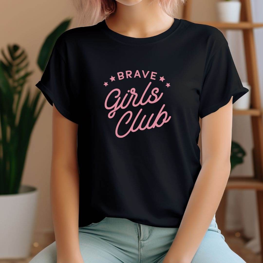 Plotterdatei „Brave Girls Club“ – Feminines Statement Design für starke Mädchen – SVG, PNG & EPS - Sewando