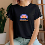 Plotterdatei „HOLIDAYS“ – Retro Summer Design mit Sonnenuntergang - Sewando