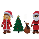 Stickdatei Anziehpuppe Weihnachten Mädchen und Junge auf Filz mit Kleidung und Zubehör – 13x18 (5x7)