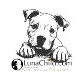 American Staffordshire Terrier "Bax" - realistisch - FÜR HELLE STOFFE