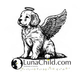 Stickdatei Golden Retriever Engel "Noah" - realistisch - FÜR HELLE STOFFE