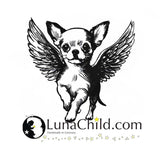 Stickdatei Chihuahua Engel "Dina" - realistisch - FÜR HELLE STOFFE