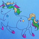 Einhorn Stickdatei, sternenreiches Doodle Kindermotiv für deine Stickmaschine