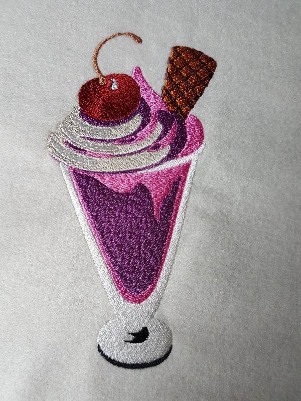 Eisbecher Stickdatei, sommerliches Motiv für deine Stickmaschine - Sewando