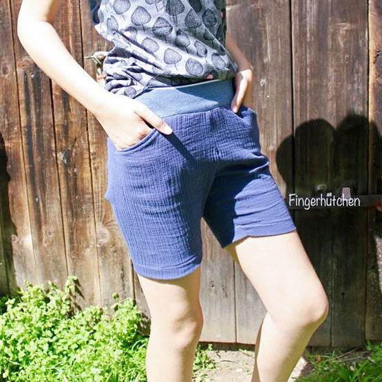 Schnittmuster kurze Kinderhose Omena - Größe 68 - 164 - Sewando