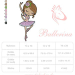 Ballerina Stickdatei – tanzend leicht wie ein Tagtraum für deine Stickmaschine - Sewando