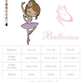 Ballerina Stickdatei – tanzend leicht wie ein Tagtraum für deine Stickmaschine - Sewando