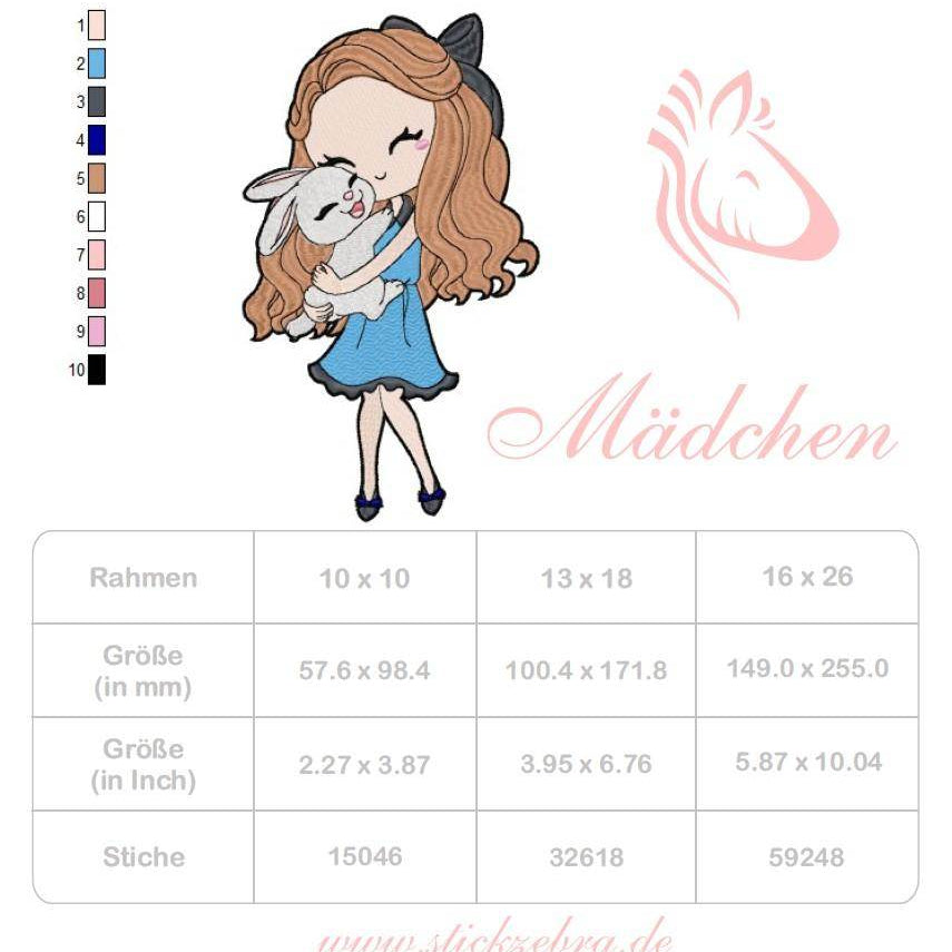 Mädchen Stickdatei – Freundschaft für deine Stickmaschine - Sewando
