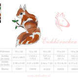 Eichhörnchen Stickdatei, naturverliebter Charme für deine Stickmaschine