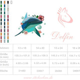 Delfin Stickdatei – ein Hauch von Ozean für deine Stickmaschine - Sewando