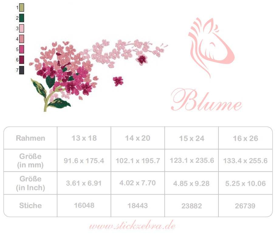 Blume Stickdatei – Verspieltes Blütenmotiv mit fließender Leichtigkeit - Sewando